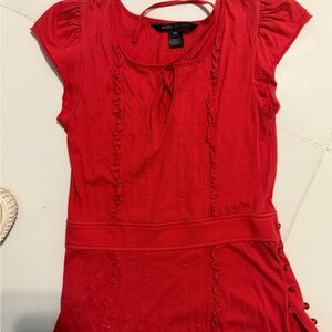 Marc Jacobs Scarlet Ruffle Top